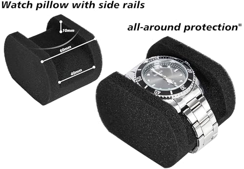 2 slots watch storage box, portable hard watch travel box, watch storage display storage box, padded watch portable box for watches - size: 2 Slot