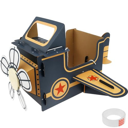 Wearable Cardboard Airplane Toy, Portable Wearing Airplane Glider, Cardboard Airplane Costume, Cardboard Making Toy Playset Paper Airplane, DIY Airplane Birthday Decorations