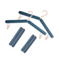 4 Pack Travel Hangers,Foldable Hangers,with Hidden Clips,Lightweight and Portable,Space Saving,Suitable for Skirts, Pants,Suits, Jackets, etc (Blue) - color: Blue