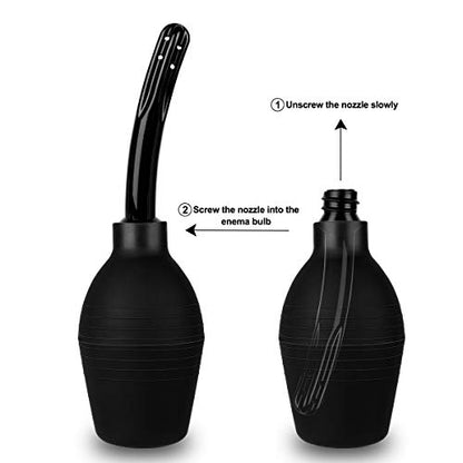 RANEU Enema Bulb Kit with Lube Anal Douche Superior Materials Douche for Men Women