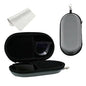 Double Eyeglasses Case, Hard Shell Dual Sunglasses Organizer with Zipper Clip Travel Glasses Storage for Women Men - color: Gray