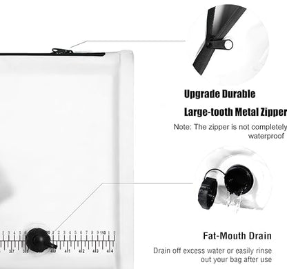 MORXPLOR Insulated Fish Cooler Bag for Fishing 41x17 47x17In 50x20In 60x24 72x30 80X40 Inches,Large Insulated Fish Kill Bag,Fishing Catch Bag Cooler with Water-resistant Zipper - color: 100 White