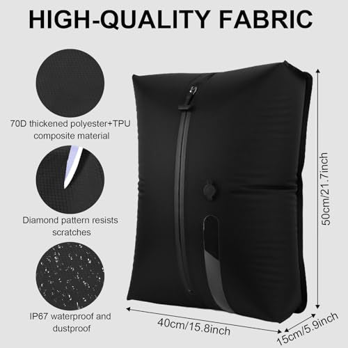 Vacuum Bags for Travel IP67 Reusable Vacuum Seal Bags for Clothing Airless Vacuum Kit Travel Space Saver Compression Bags for Carry On Suitcases and Backpack, Hiking & Camping (2PC, NO PUMP) - style: 2PC