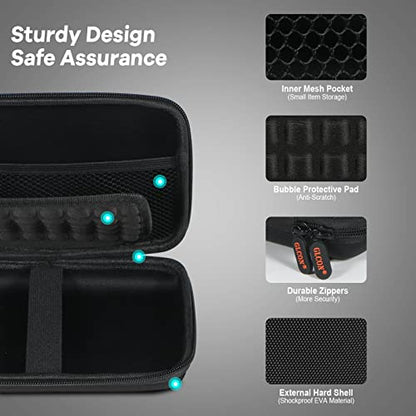 Shockproof Hard Shell Carrying Case, 2 Colors | Larger Capacity Storage Pouch, For GPS, External Hard Drive, Power Bank, Charger, Cable - color: Z Black and Deep Purple