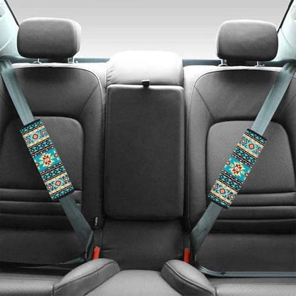Aztec Auto Seat Belt Cover Seatbelt Shoulder Pad 2 Pack Comfortable Car Interior Automotive Anti-Slip Shoulder Strap Protect Fit Most Car, Truck, Suv, or Van - color: Aztec