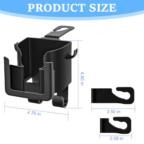 Car Headrest Cup Holder for Back Seat, 2PCS 3 in1 Multifunctional Vehicle Backseat Phone Organizer, Large Capacity Auto Handbag Storage Hook Hanger, Universal for SUV RV Truck