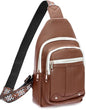Mothers Day Gifts for Mom Grandma Nana Aunt Teacher Nurse Crossbody Bags Gifts for Women Birthday Gift for Her Family Small Crossbody Sling Bag Fanny Pack Chest Travel Purse zChristmas Gift Ideas - color: Brown