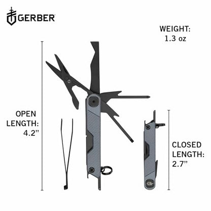 Gerber Gear Armbar Mini - 8-in1 Travel Multitool with Package Opener, Screwdriver & Scissors - EDC Adventure Gear for Camping, Hiking & Outdoor - Compact Utility Tool - Blue - color: Blue