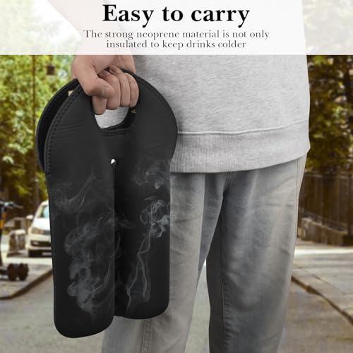 Linkidea Wine Travel Carrier & Cooler Bag, Wine Carrying Tote Picnic Cooler, Black, Modern