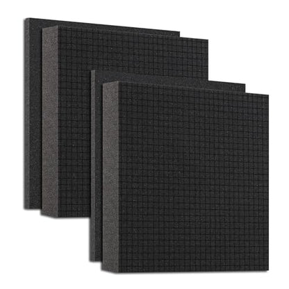 QDYMXUN Pre-Cubed Pick & Pluck Foam Sheets - 2-Pack (12"x12"x2") with 0.4" Bottom Padding, Polyurethane Apart Insert Pads Liners for Toolboxes, Storage Drawer and Crafts - size: 2Pack 12'' x 12'' x 2'' with 0.4" Bottom Padding