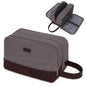 WANDF Travel Toiletry Bag for Men Large Toiletries Shaving Bag Water Resistant Hanging Dopp Kit Travel Accessories Bag for Women Men (Taupe) - color: Taupe