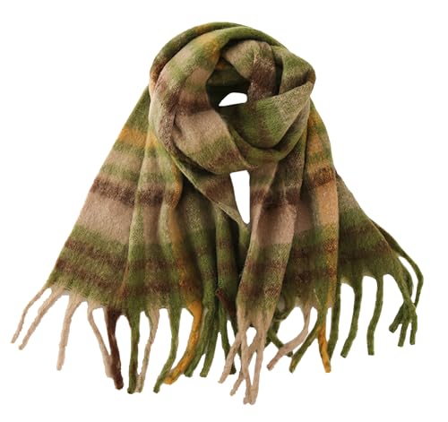 Halemet Vintage Scarfs for Women Warm Shawls and Wraps for Evening Dresses Soft Poncho Coat Thick Cardigan Wrap Cozy 2026 - color: Army Green