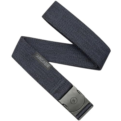 Arcade The Original Unisex Adventure Belt, Heavy Duty Elastic Webbing, Non-Metal Travel Friendly Buckle - color: Foundation - Heather Navy