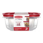 Rubbermaid 7.81- and 14.66-Cup EasyStore Square Containers, 2 Pack, Food Storage Containers, Food Storage Containers with Lids - size: 4-Piece
