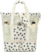 Bluboon Mesh Beach Tote Bag with Cooler Compartment Insulated Detachable Picnic Bag with Zipper and Pocket Pool Bag for Women - color: Black Floral Beige