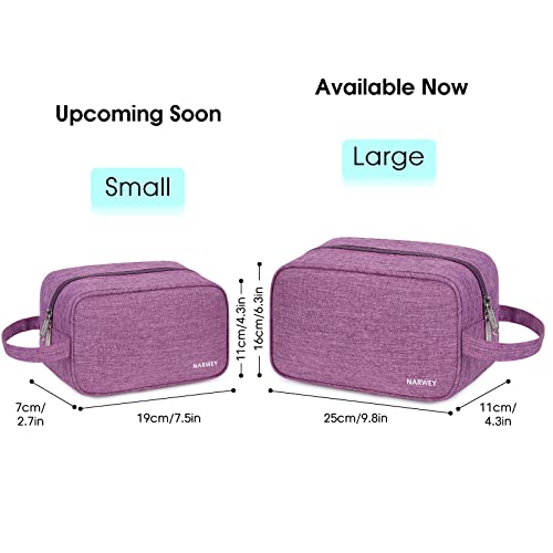Narwey Travel Toiletry Bag for Women Traveling Dopp Kit Travel Bag for Toiletries Cosmetic Bag Makeup Bag Medicine Bag for Traveling (Dark Purple) - color: A-Dark Purple