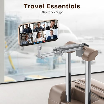 OMOTON TP02 360°Rotating for MagSafe Tripod Mount, Adjustable Aluminum Magnetic Phone Tripod for iPhone 17/16/15/14 Pro Max Air, Foldable Cell Phone Stand Fits Vlog, Gym, Travel Essentials, Silver - color: 5-Silver
