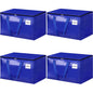 HomeHacks Moving Bags Heavy Duty with Strong Zippers and Handles Collapsible Moving Supplies, Storage Totes for Packing & Moving Storing 125L,4-Pack, Blue - size: 125L-4 Packs