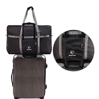 REDCAMP Foldable Travel Bag, Large Sports Bag, 75L/96L/100L, Lightweight Waterproof Tote Bag - color: Black 22"/60l