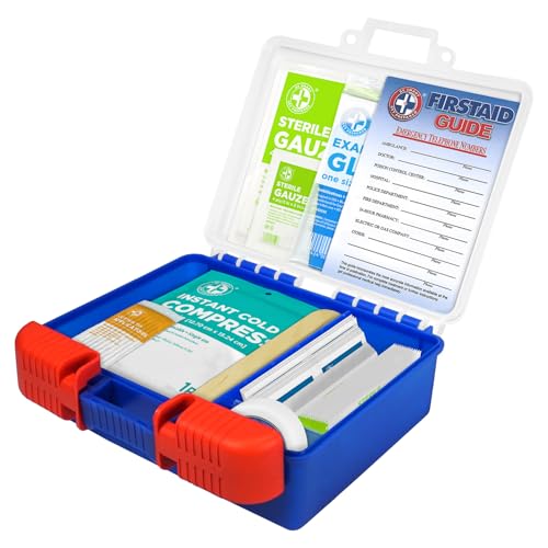Be Smart Get Prepared 110 pc First Aid Kit: Clean, Treat, Protect Minor Cuts, Home, Office, Car, School, Business, Travel, Emergency, Outdoor, Camping & Sports, FSA/HSA (Packaging may vary) - size: 1 Count (Pack of 1)