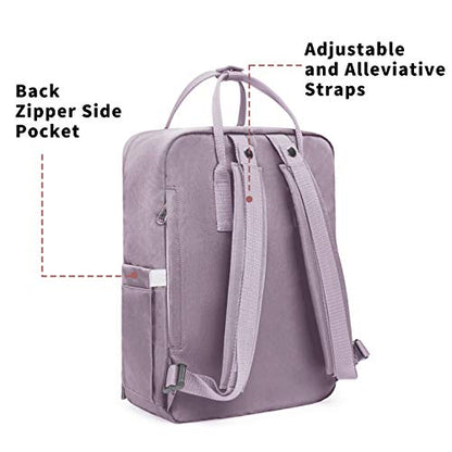 KALIDI Casual Laptop Backpack 15 Inches Classic Camping Rucksack Travel Outdoor Square Daypack College Hiking Gym Bag, Purple - color: Purple