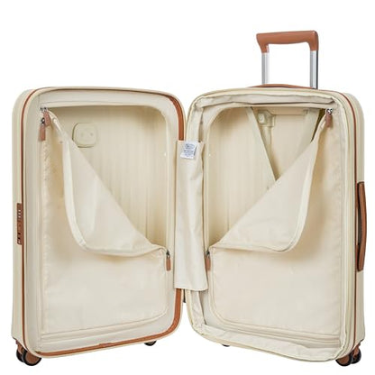 Bric's Taormina Ultra-Light Checked Luggage – Expandable Hard Shell Suitcase with TSA Lock, Anti-Tamper Zippers & 360 Spinner Mobility Wheels - 27 Inch, Cream - color: Cream, size: Checked-Medium