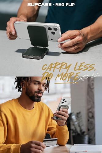 SUPCASE for MagSafe Wallet with Stand, Magnetic Wallet for Men, [Hold 5 Cards] [Adjustable Stand] [RFID Blocking] Phone Stand Credit Card Holder Tripod for iPhone 17/16/15/14/13/12 Series, Guldan - color: Guldan