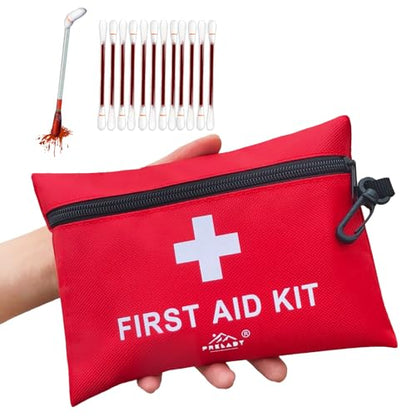152 Piece Small First Aid Kit, Travel Size First Aid Kit TSA Approved, Mini Forst aid kit for Home, Car, Travel, Camping, Truck, Sports, Office, Hiking Med Kit for Backpack;