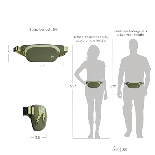 Travelon Anti-Theft The Voyages Waist Pack - color: Olive