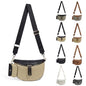 Checkered Crossbody Bag for Women Nylon Bum Bag Spacious Fanny Pack Adjustable Strap Lightweight Travel Everyday Purse Water Resistant Handbag (Woven Black) - color: Woven Black