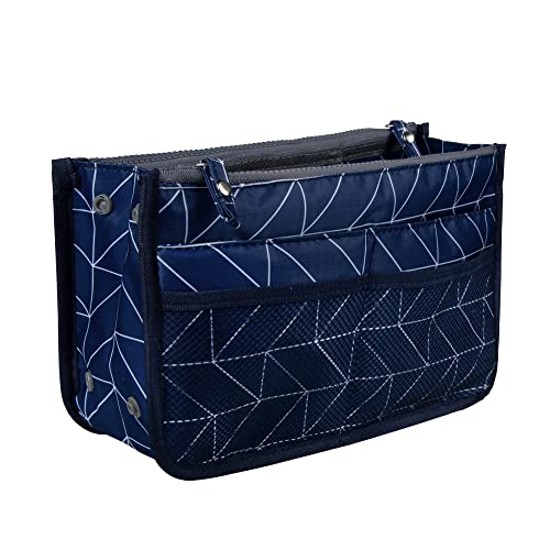 Vercord Updated Purse Handbag Organizer Insert Liner Bag in Bag 13 Pockets Navy Blue Small - color: Navy Blue, size: Small