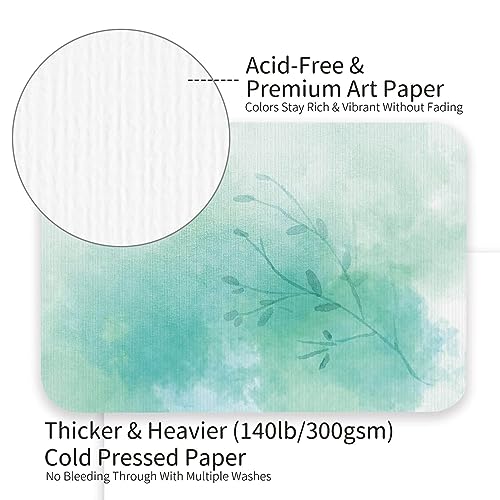 Funto Blank Watercolor Paper Postcards, 50 Cards, 4x6, 140lb/300gsm, Acid-Free Heavyweight Art Paper for Thank You Notes & Greeting Cards - style: 4x6 Postcards