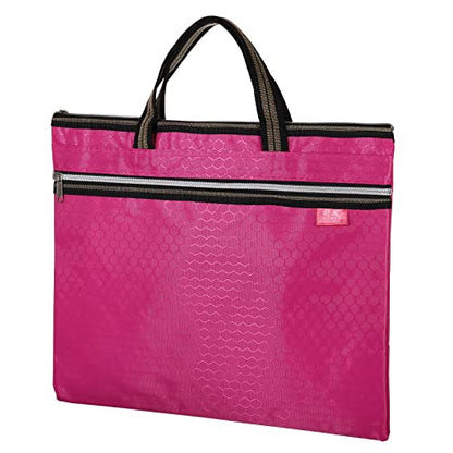 PATIKIL Waterproof Zipper File Bag, Documents Books Tools Storage Zip Pouch for Office Travel, Rose Red - color: Rose Red