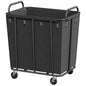 HOOBRO 106 Gal (400 L) Laundry Hamper with Lockable Wheels, Heavy Duty Rolling Laundry Cart, Laundry Sorter with Removable Bag, Laundry Basket Organizer, Waterproof Oxford Cloth, Black BB20XY01