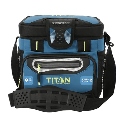 Titan by Arctic Zone Deep Freeze Cooler - Zipperless Hardbody Cooler - Deep Freeze Insulation, HardBody Liner, and SmartShelf - color: Marine Blue, size: 9 Can