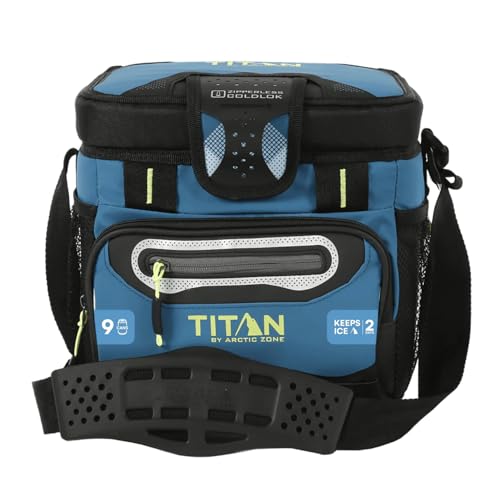 Titan by Arctic Zone Deep Freeze Cooler - Zipperless Hardbody Cooler - Deep Freeze Insulation, HardBody Liner, and SmartShelf - color: Marine Blue, size: 9 Can