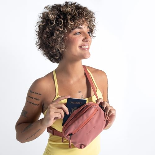 Sherpani Hyk, Small Sling Bag, 1L Belt Bag, Lightweight Travel Fanny Pack, Sling Crossbody Purse with RFID Blocking - color: Desert