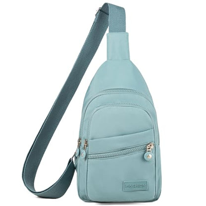 Banelu Small Sling Backpack Crossbody Bags for Women Men, Small Sling Bag Cross Body Bag Fanny Packs Crossbody Purses - Lights Blue - color: D Light Blue