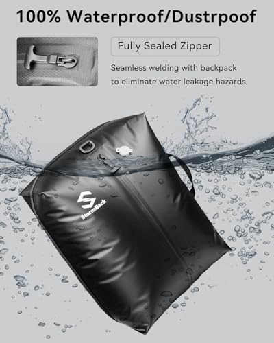 34L Vacuum Bags for Travel, Compression Bags with Pump, Reusable IP67 Waterproof Vacuum Seal Packing Cubes for Carry On Suitcase and Backpack (1PC + Pump + Shoulder Strap) - size: 1PC-PUMP