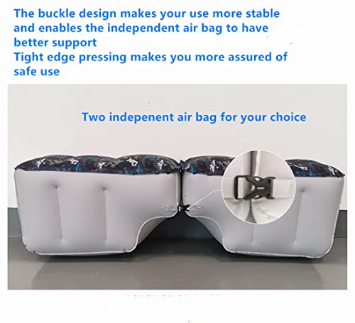 Inflatable Car Air Mattress Back Seat Bed, Universal Back Seat Gap Filler Pad Extender for SUV Camping Sleeping Travel Rest, Two Independent Air Bags