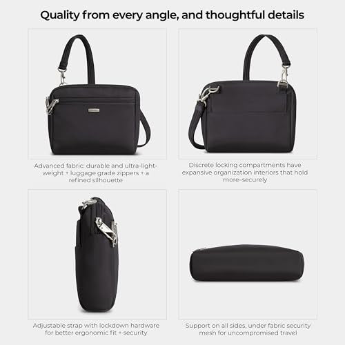 Travelon Anti-Theft Classic Convertible Crossbody & Waist Pack - color: Black