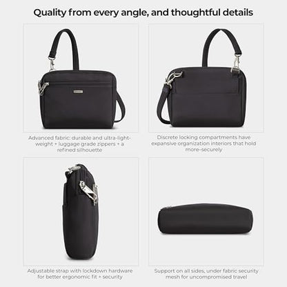 Travelon Anti-Theft Classic Convertible Crossbody & Waist Pack - color: Black