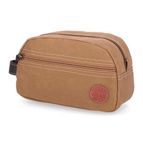 Timberland Men's Toiletry Bag Canvas Travel Kit Organizer - color: Khaki