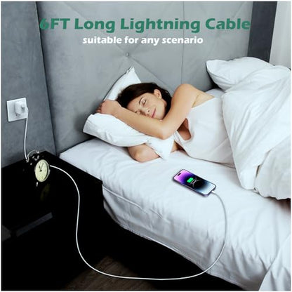 iPad Charger,Foldable Apple Fast Charger Cube 12W USB Wall Charging Block Portable i Pad Adapter with 6Foot Long USB A to Lightning Cable Cord Fast Charging for iPad 9/8/7/6/5/4,Mini5/4/3/2/1,Air3/2/1 - size: 1PACK 6FT