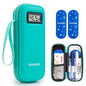 YOUSHARES Insulin Cooler Travel Case with Temperature Display - Refrigerated Medicine Cooling Bag with 2 TSA Approved Ice Pack, Medication Pen Diabetic Supplies Organizer for Trip and Daily - color: 02 Green