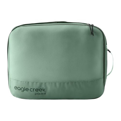 Eagle Creek Pack-It Reveal Expansion Cube - Adjustable Storage Expansion Cube for Travel - Durable Compression Zipper - Water-Resistant - Sustainable - Large - Willow Green - color: Willow Green