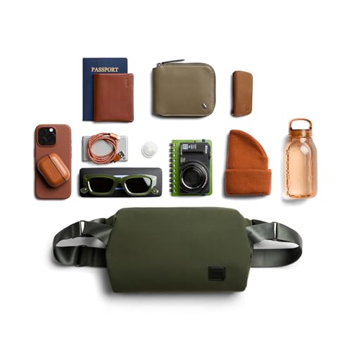 Bellroy Classic Sling (everyday 7 liter minimalist crossbody bag with internal organization, adjustable crossbody strap, and auto-compression system) - Olive - color: Olive