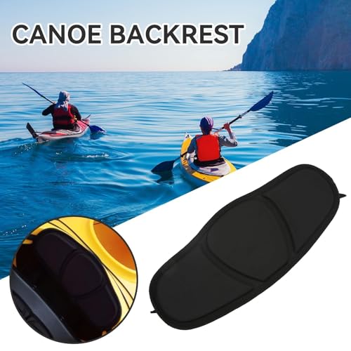 HERCHR Kayak Backrest, EVA Padded Kayak Seat Back Support Pad, Adjustable Portable Lumbar Cushioned Seat Pad for Canoe Boat Watersports Comfortable Lumbar Back Rest