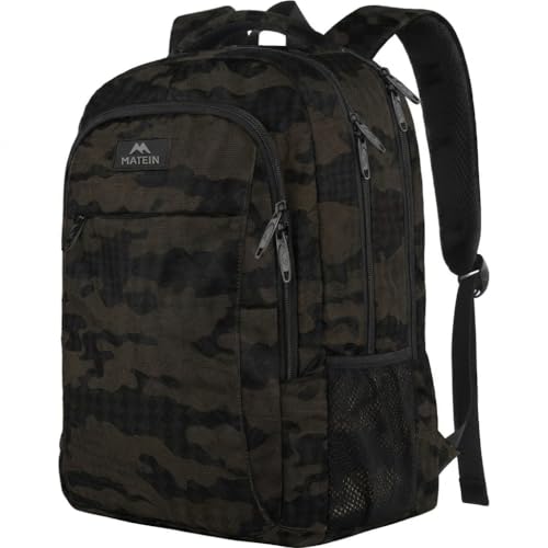 MATEIN 15.6 Inch Laptop Backpack, Sturdy Business Travel Laptop Bagpack, Sturdy Carry On Water-Resistant Daypack for Work College Bookbag Men Women Computer Backpack - color: Camouflage, size: 15.6 Inch