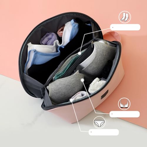 Large Capacity Bra Storage Bag,Multifunctional Travel Organizer for Underwear,Lingerie, and Socks Portable Pouch with Separate Compartment for Easy Packing and Home Organization